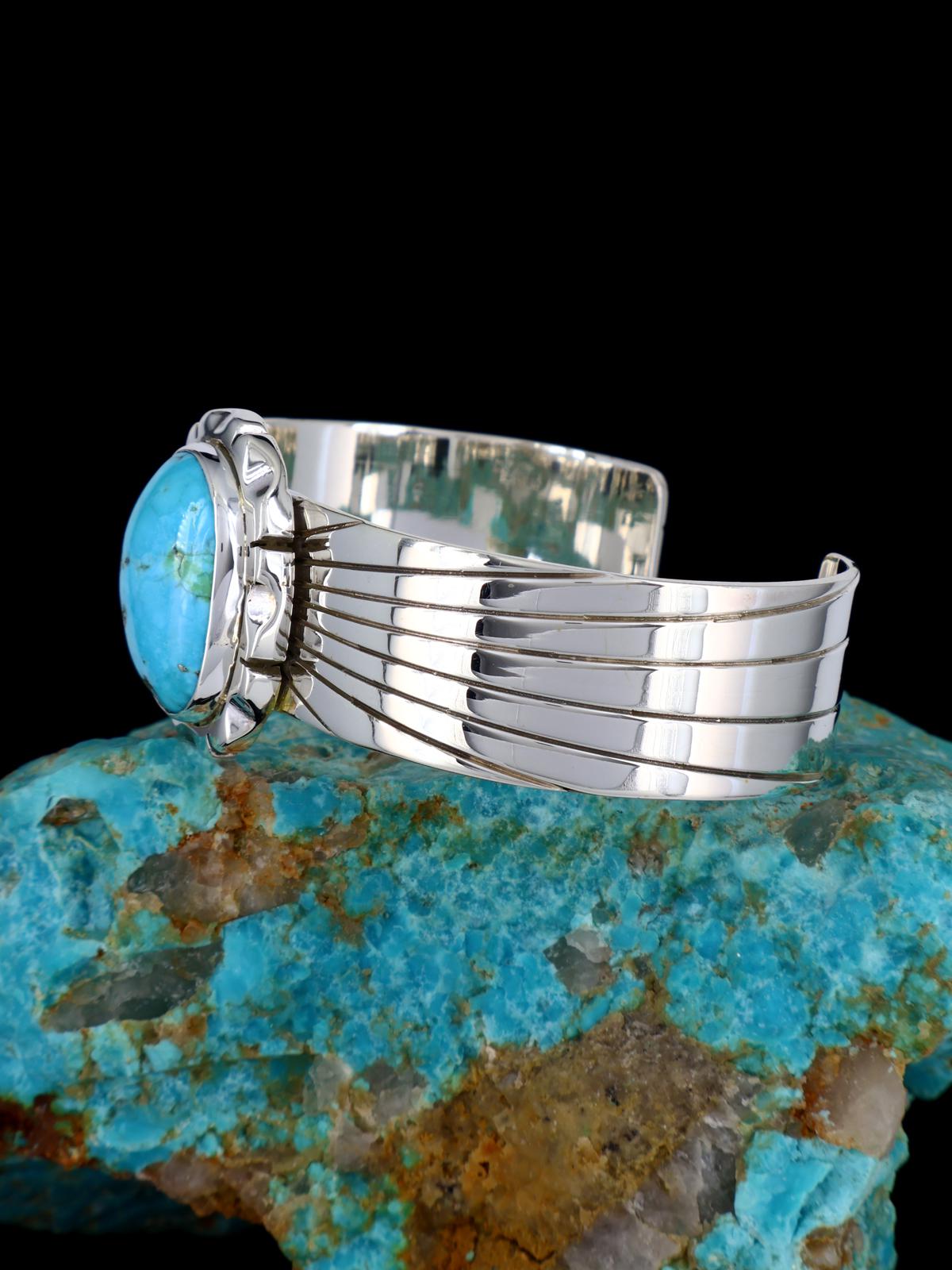 Navajo Sterling Silver Turquoise Cuff Bracelet