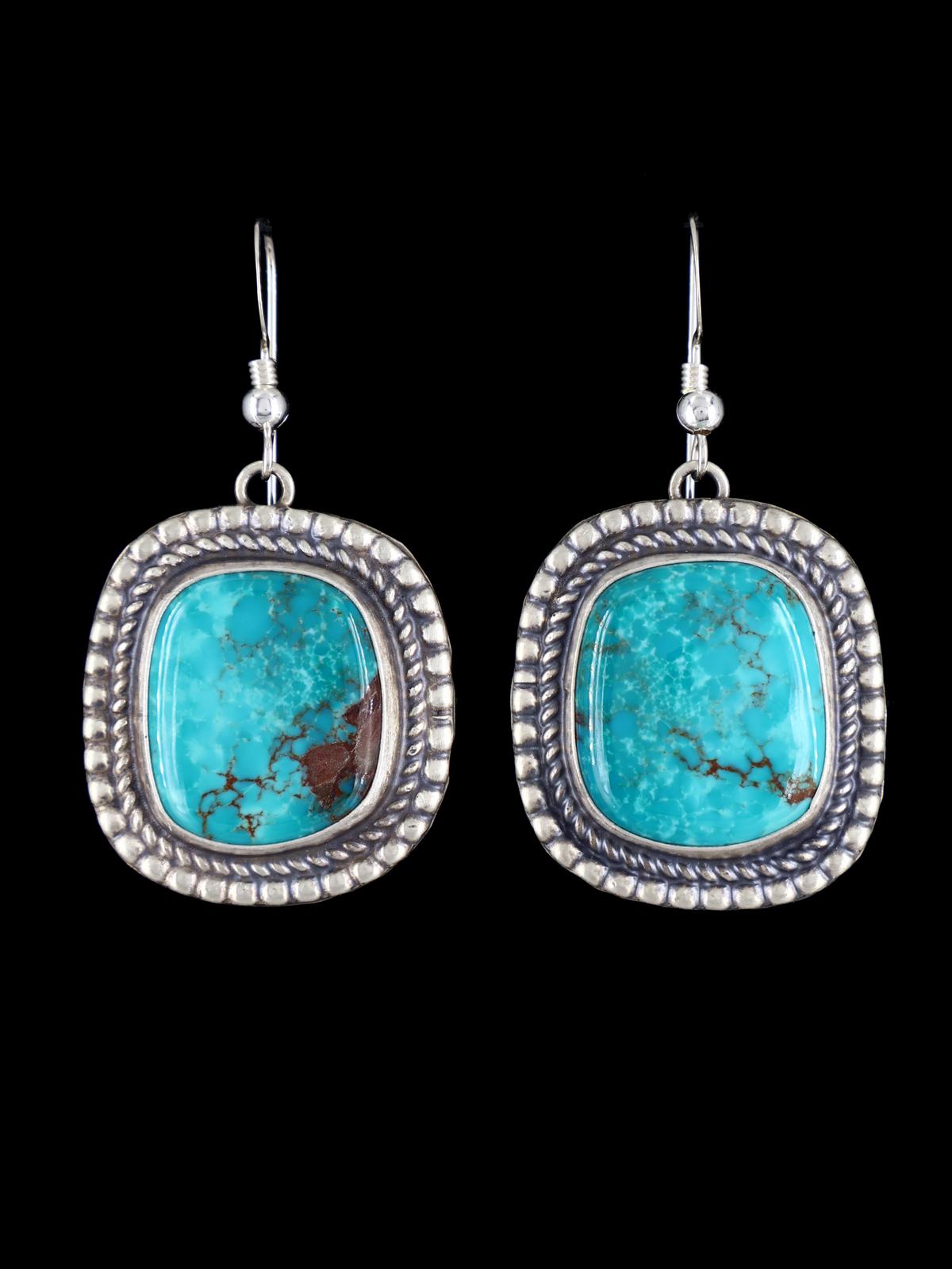 Navajo Sterling Silver Turquoise Dangle Earrings
