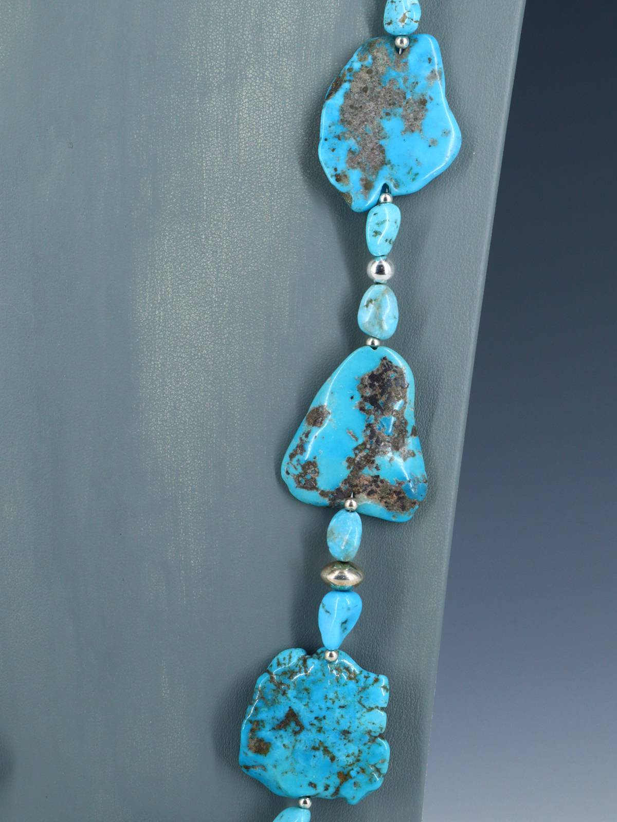 Chunky Native American Single Strand Turquoise Necklace - PuebloDirect.com