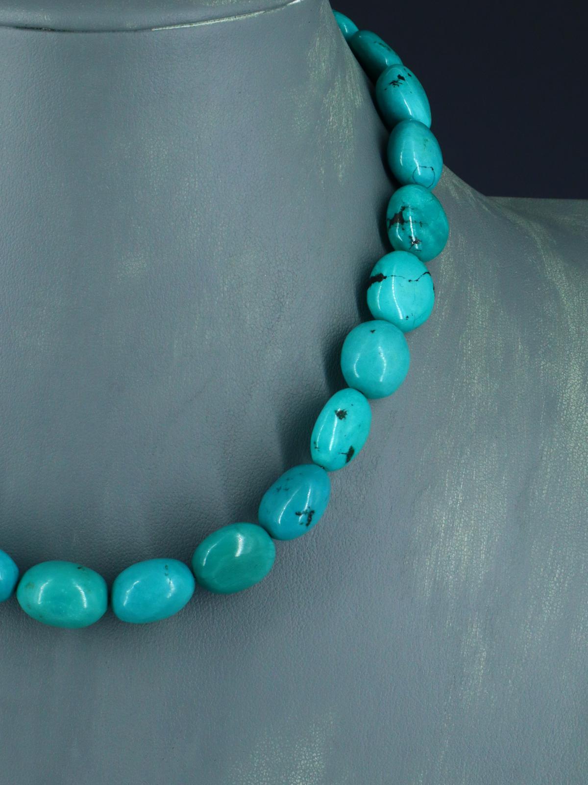 Native American Jewelry Single Strand Turquoise Choker Necklace