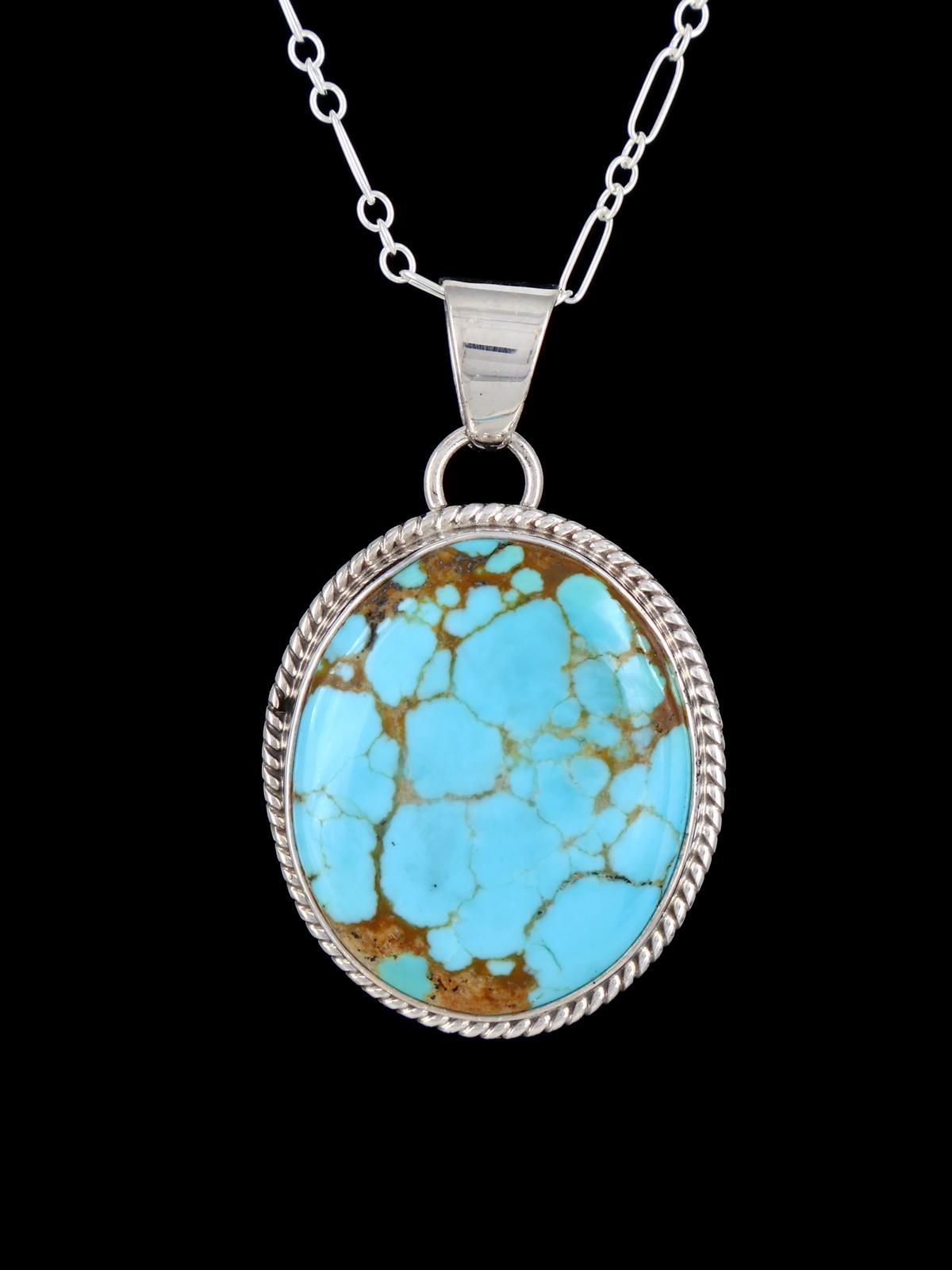 Native American Jewelry #8 Turquoise Pendant Necklace