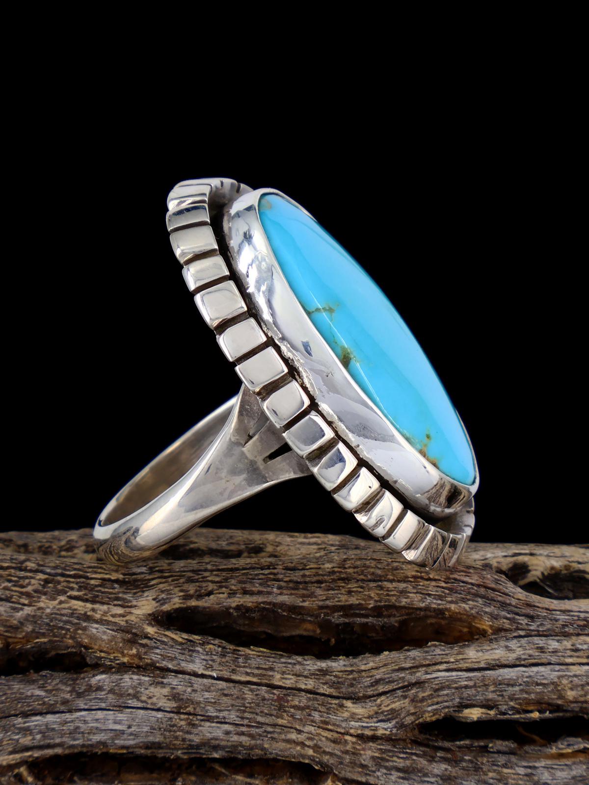 Turquoise Sterling Silver Ring, Size 7