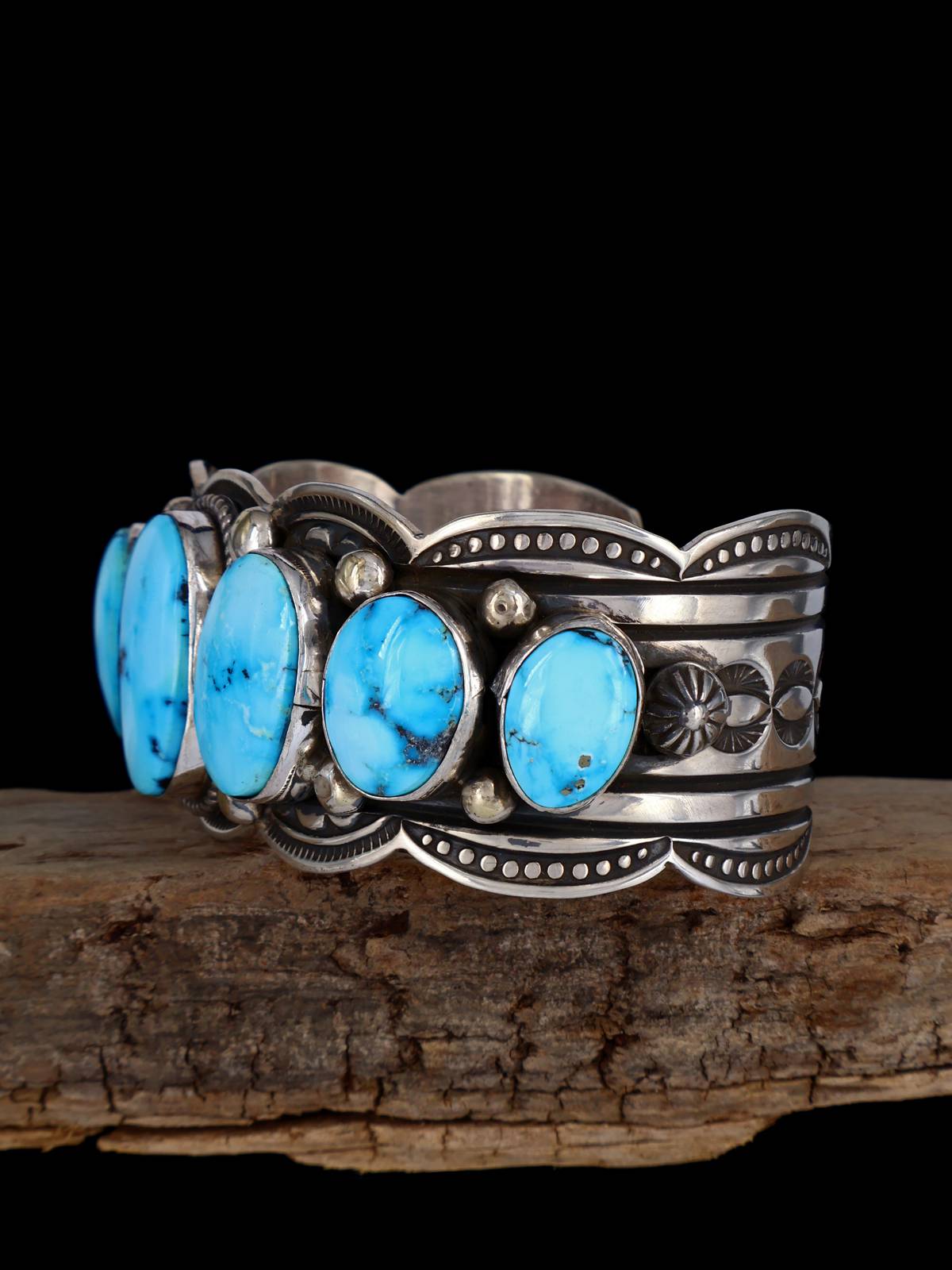 Native American Jewelry Palomino Turquoise Cuff Bracelet - PuebloDirect.com