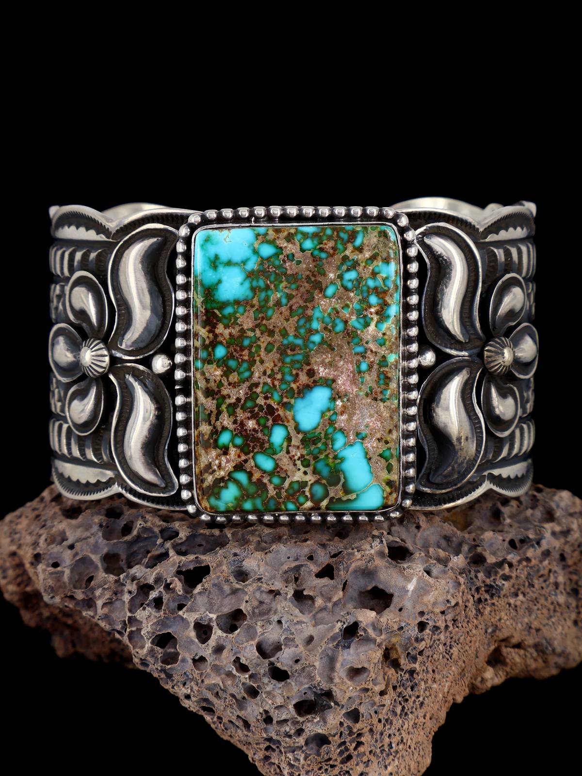 Native American Indian Jewelry Royston Turquoise Cuff Bracelet - PuebloDirect.com