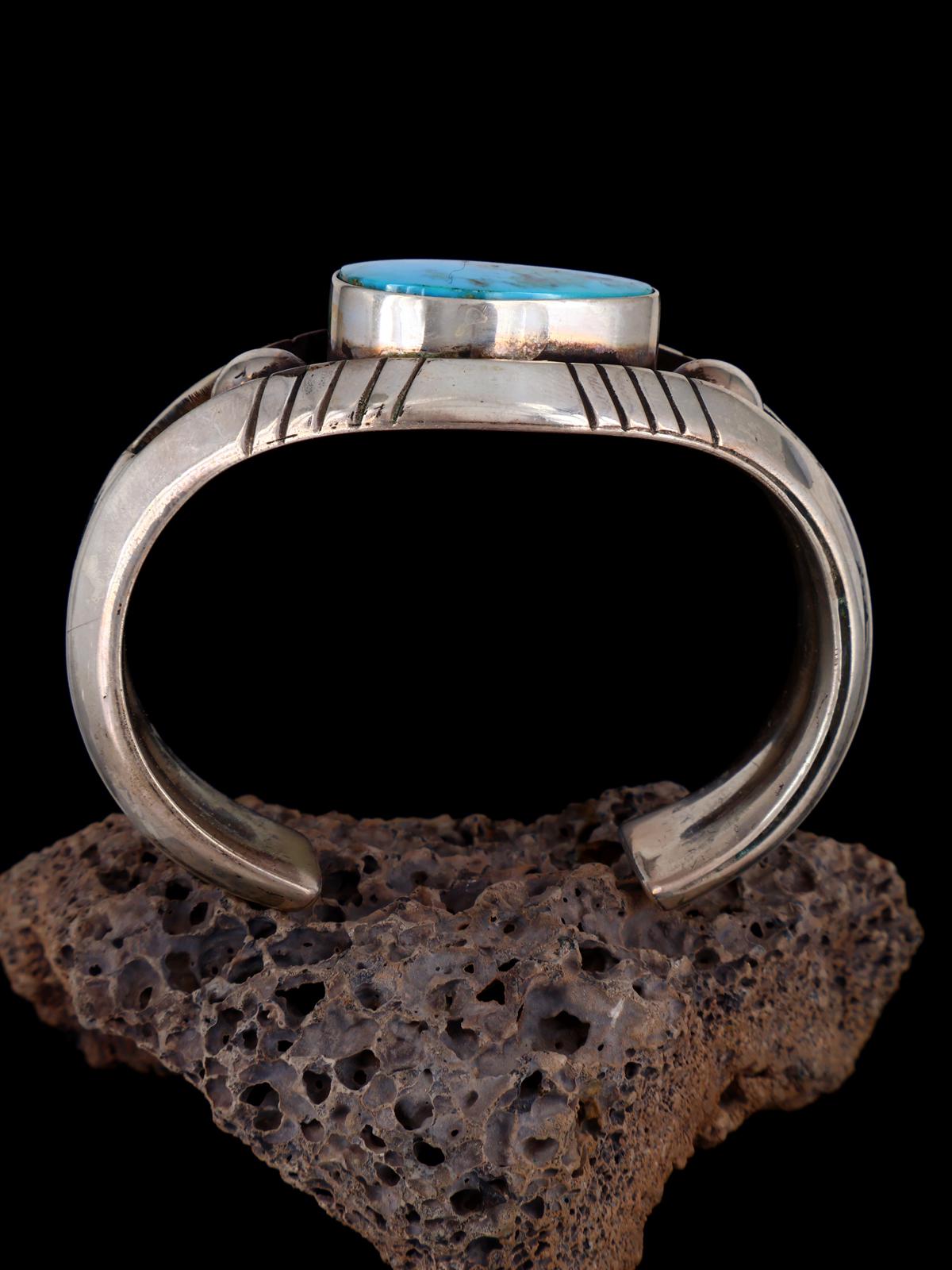 Vintage Turquoise Sterling Silver Bracelet - PuebloDirect.com