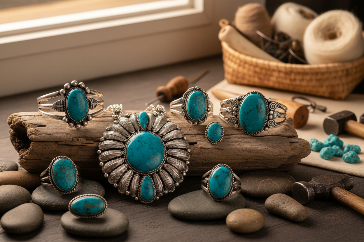 Each piece is thoughtfully made by skilled Native artisans, reflecting generations of craftsmanship, cultural meaning, and respect for natural materials. Designed to be collected, worn, and valued for a lifetime.