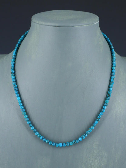 Navajo Single Strand Turquoise Rounded Bead Necklace