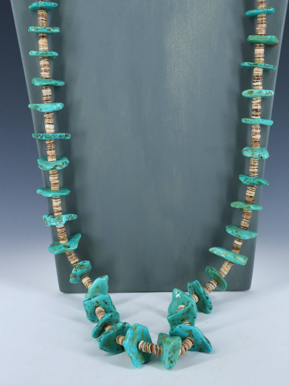 Native American Jewelry Single Strand Turquoise Necklace - PuebloDirect.com