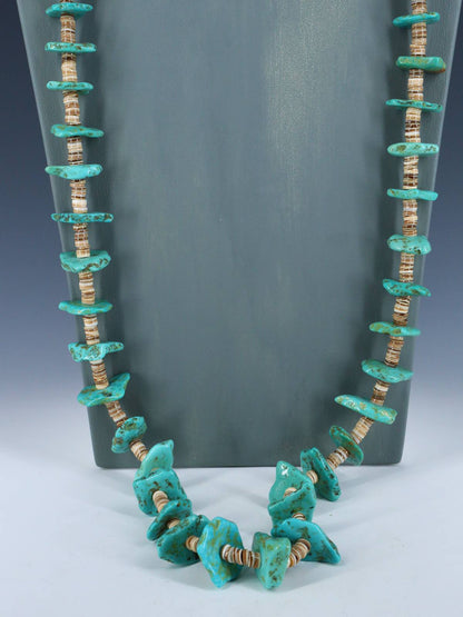 Native American Jewelry Single Strand Turquoise Necklace - PuebloDirect.com