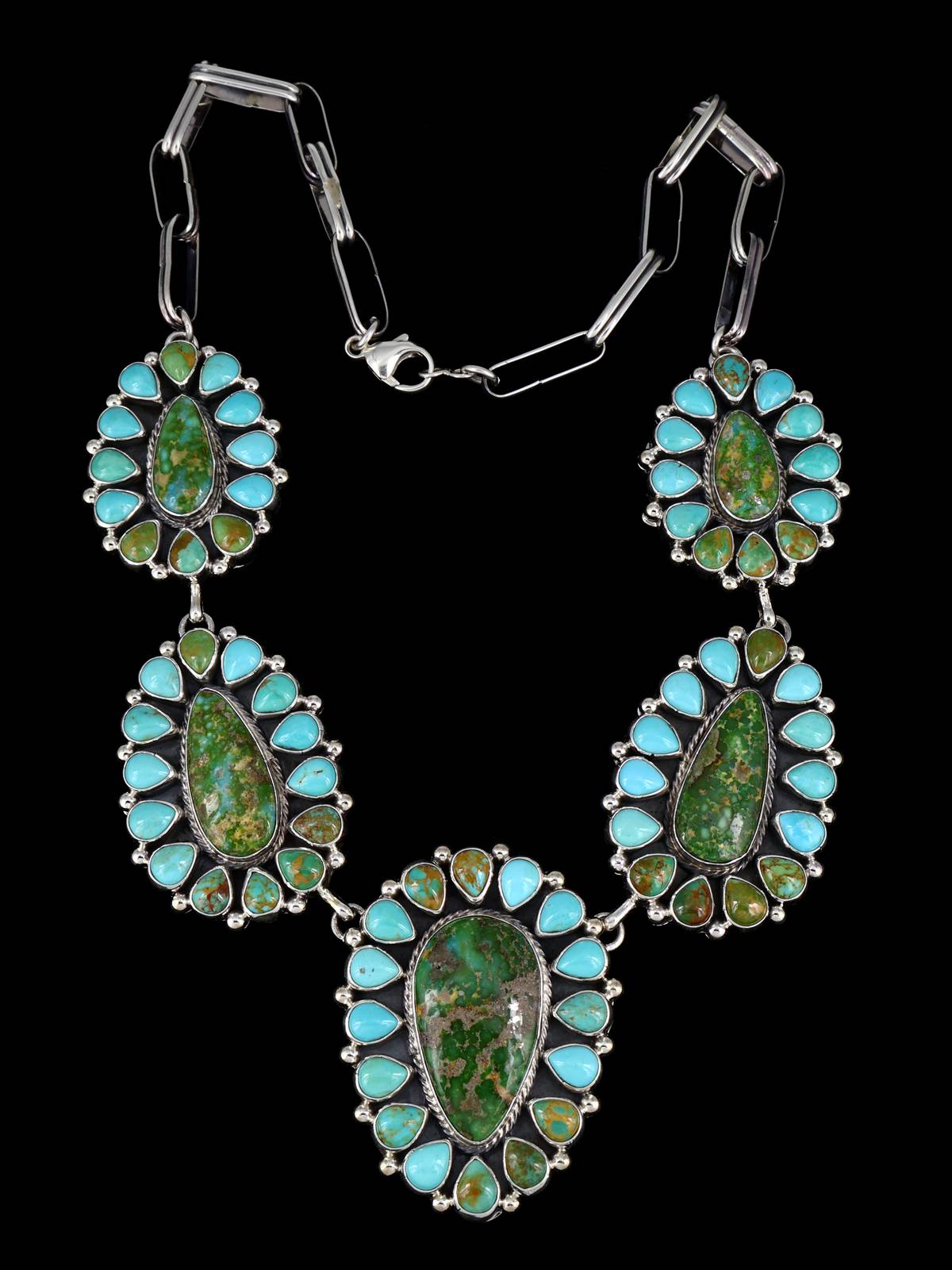 Native American Jewelry Campitos and Sonoran Gold Turquoise Necklace - PuebloDirect.com