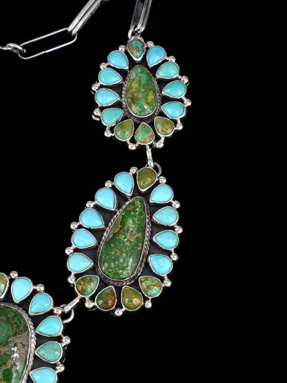 Native American Jewelry Campitos and Sonoran Gold Turquoise Necklace - PuebloDirect.com