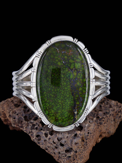 Native American Jewelry Dragonskin Turquoise Cuff Bracelet - PuebloDirect.com