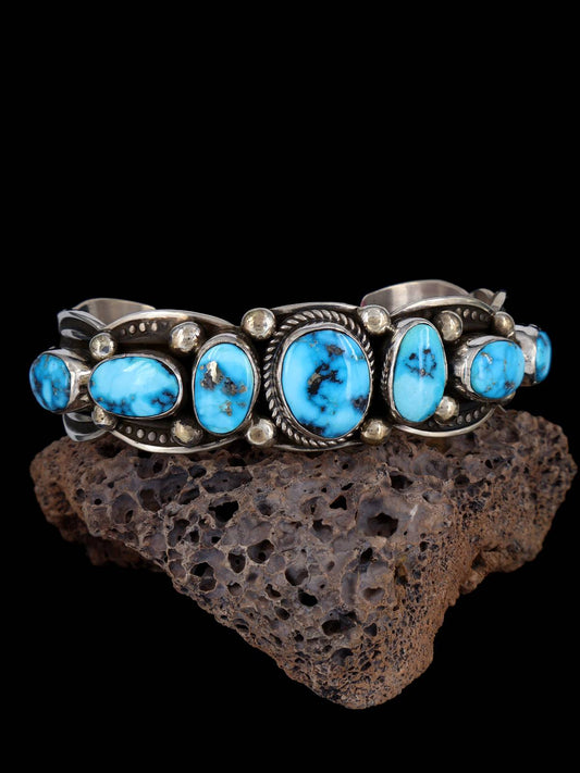 Native American Jewelry Palomino Turquoise Cuff Bracelet - PuebloDirect.com