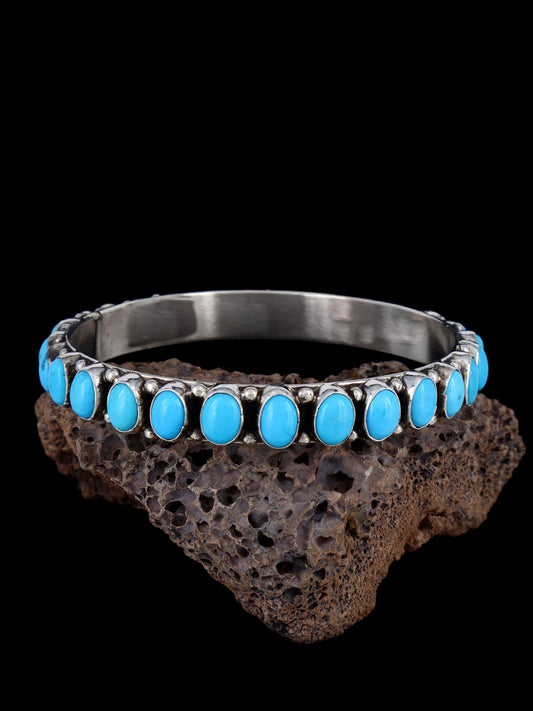 Native American Sleeping Beauty Turquoise Bangle Bracelet - PuebloDirect.com