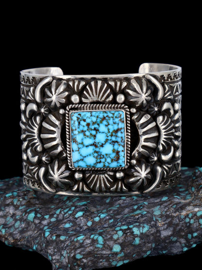Native Sterling Jewelry Kingman Turquoise Cuff Bracelet - PuebloDirect.com