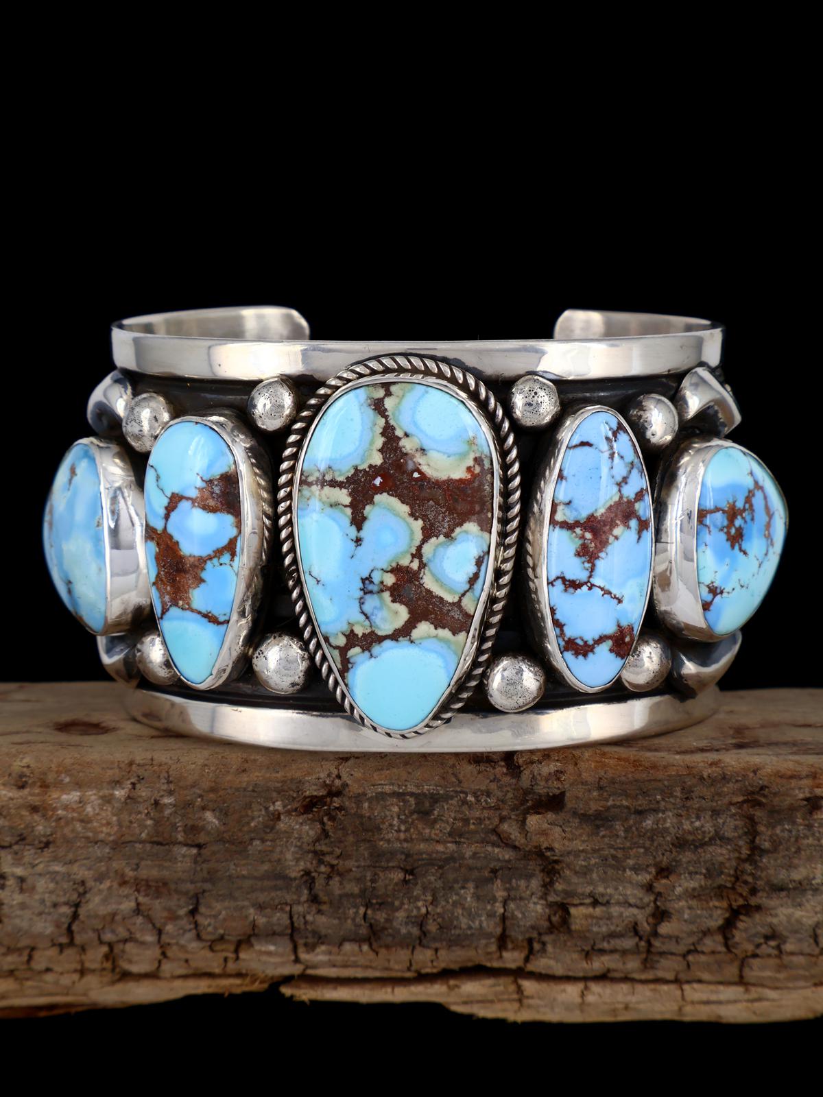 Native American Jewelry Golden Hill Turquoise Cuff Bracelet