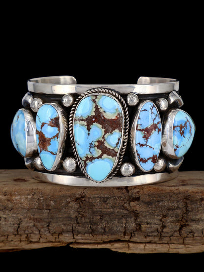 Native American Jewelry Golden Hill Turquoise Cuff Bracelet
