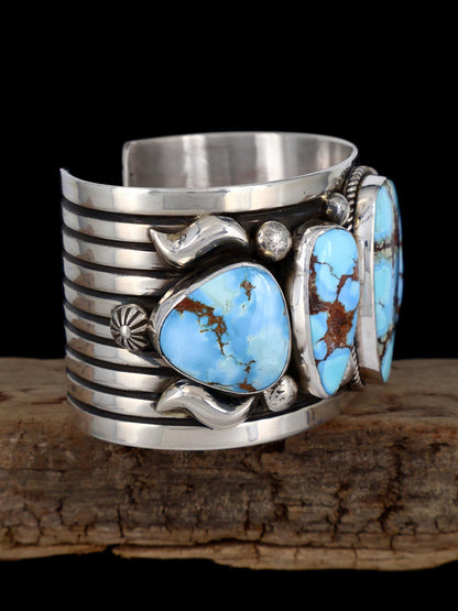 Native American Jewelry Golden Hill Turquoise Cuff Bracelet