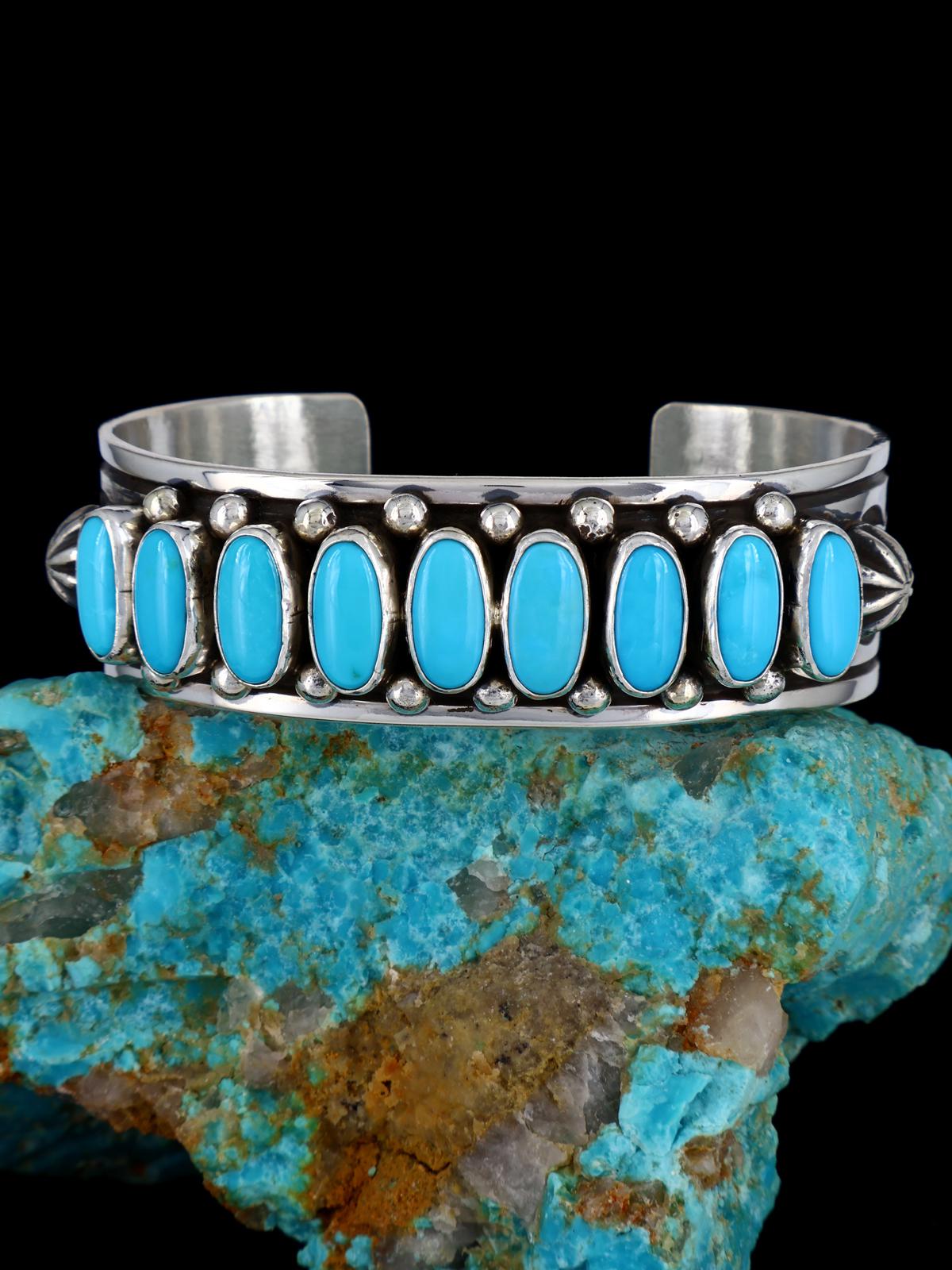 Native American Jewelry Sleeping Beauty Turquoise Cuff Bracelet