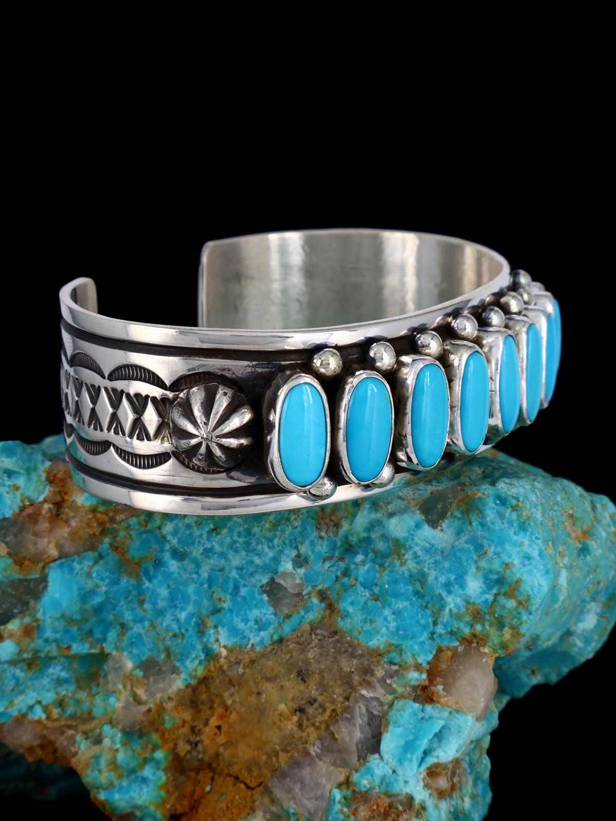 Native American Jewelry Sleeping Beauty Turquoise Cuff Bracelet