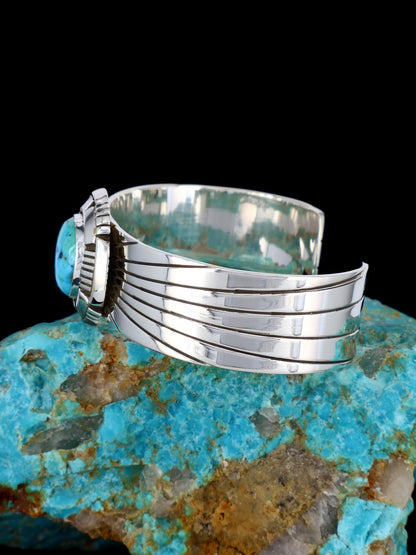 Navajo Sterling Silver Turquoise Cuff Bracelet