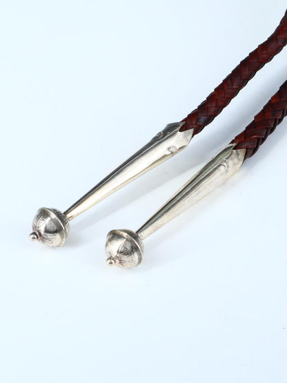 Native American Sterling Silver Natural Turquoise Bolo Tie