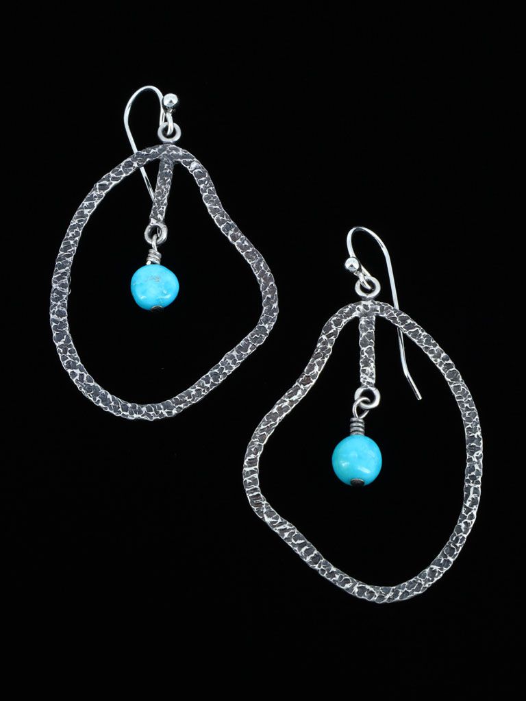 Native American Jewelry Turquoise Dangle Earrings - PuebloDirect.com