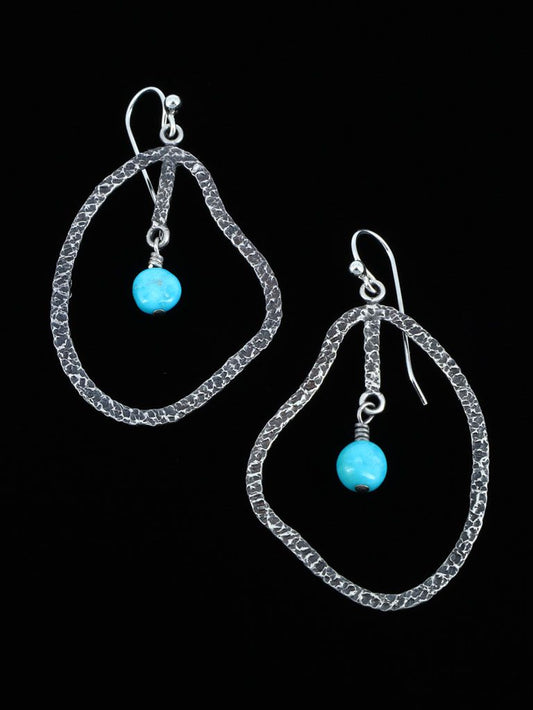 Native American Jewelry Turquoise Dangle Earrings - PuebloDirect.com