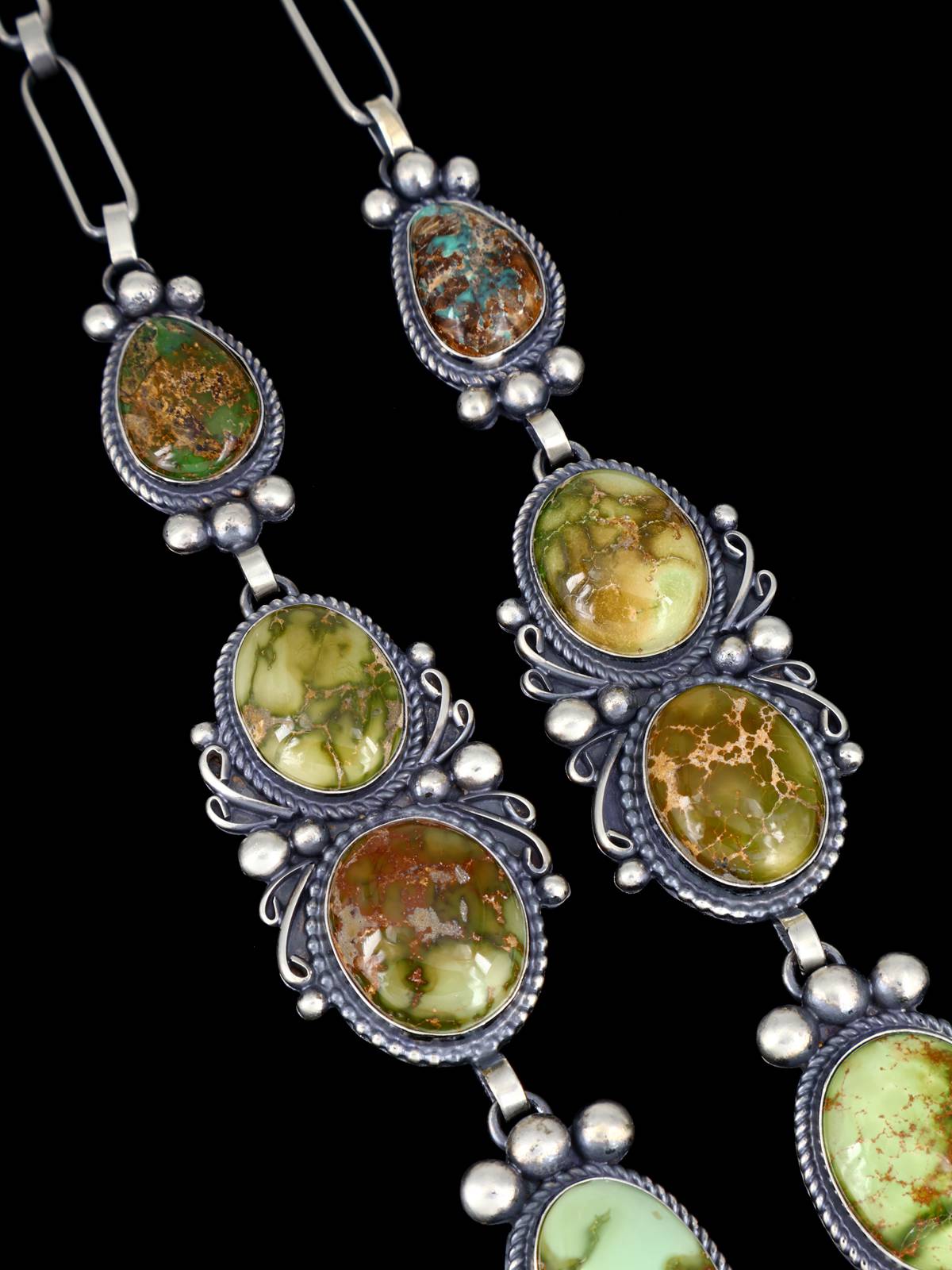 Native American Jewelry Carico Lake Turquoise Lariat Necklace - PuebloDirect.com