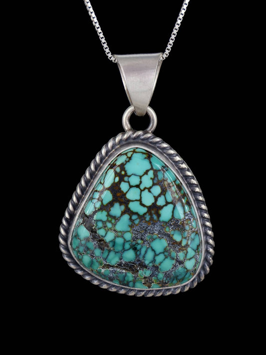 Native American Sterling Silver Natural Skyhorse Turquoise Pendant - PuebloDirect.com
