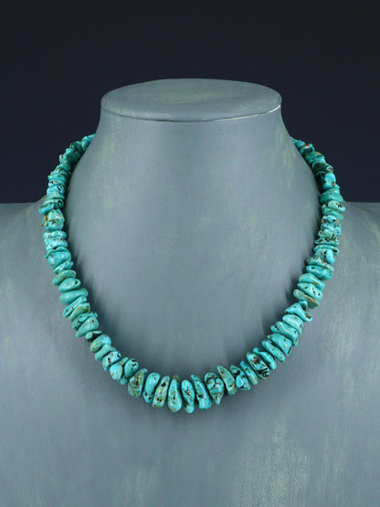 Native American Jewelry Single Strand Turquoise Nugget Necklace