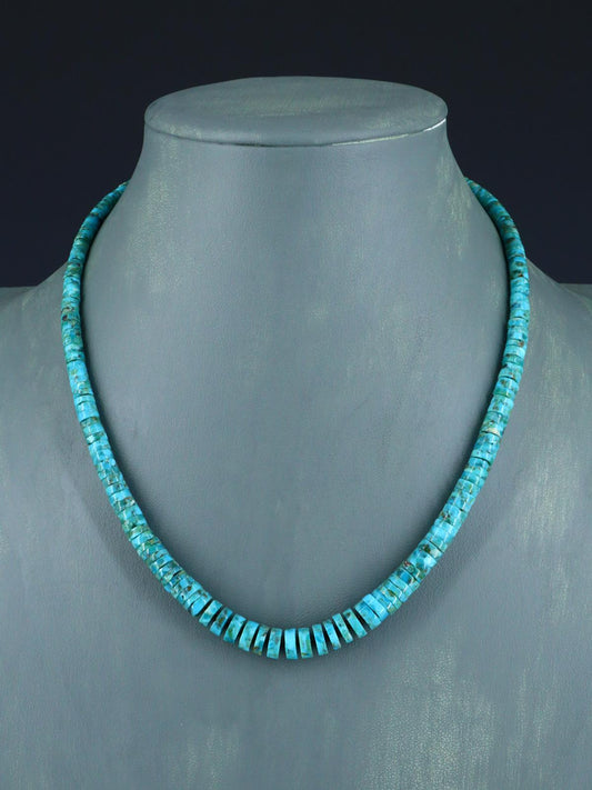 Native American Jewelry Single Strand Turquoise Necklace