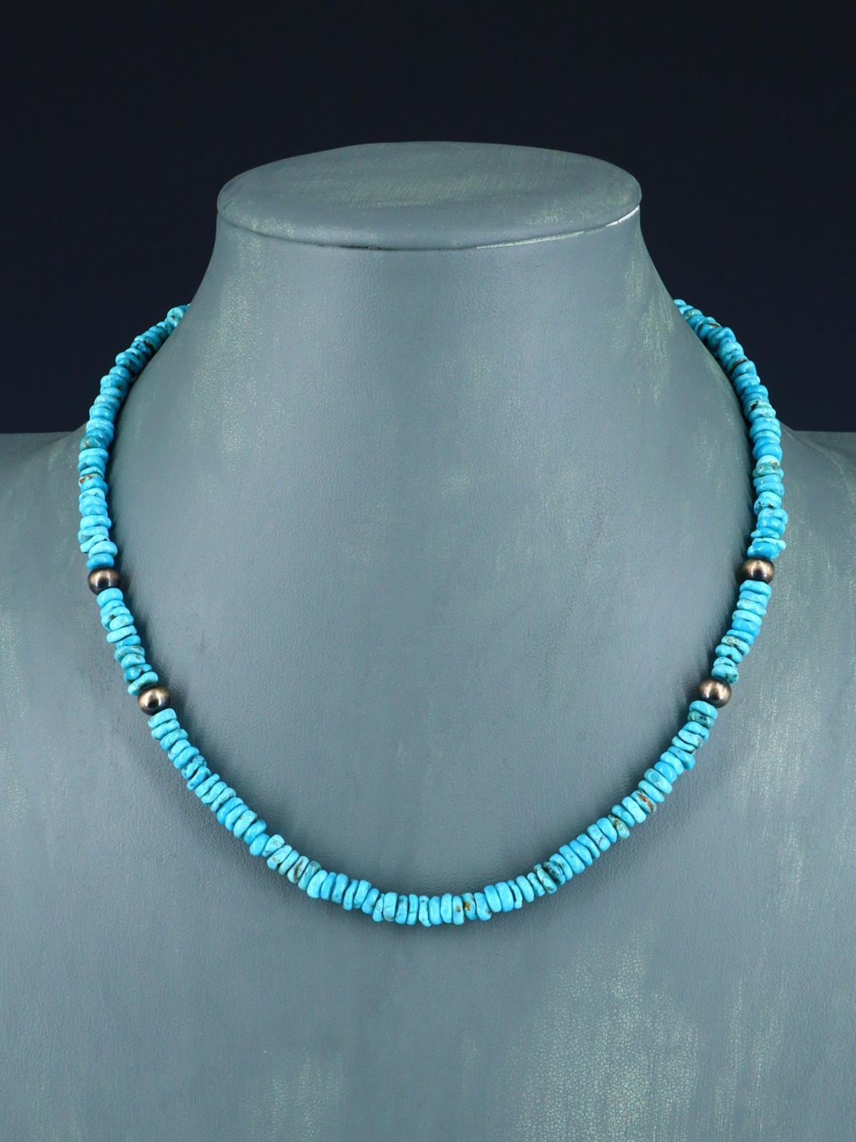 Native American Jewelry Single Strand Turquoise Necklace