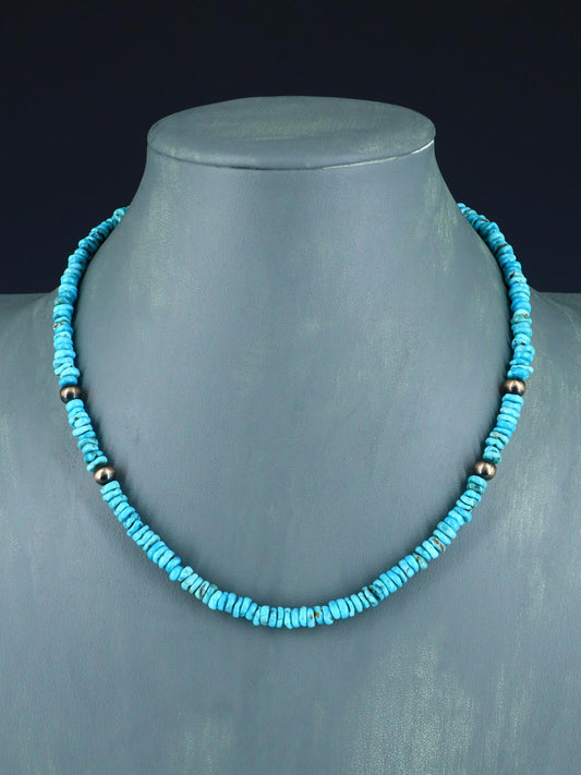 Native American Jewelry Single Strand Turquoise Necklace