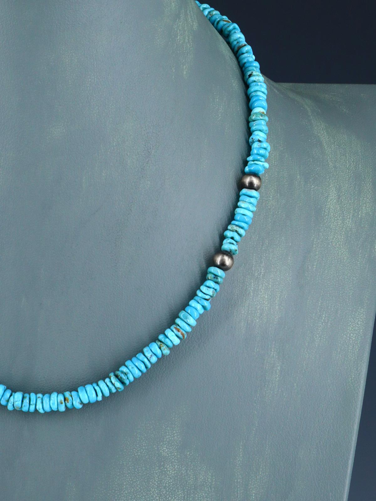Native American Jewelry Single Strand Turquoise Necklace