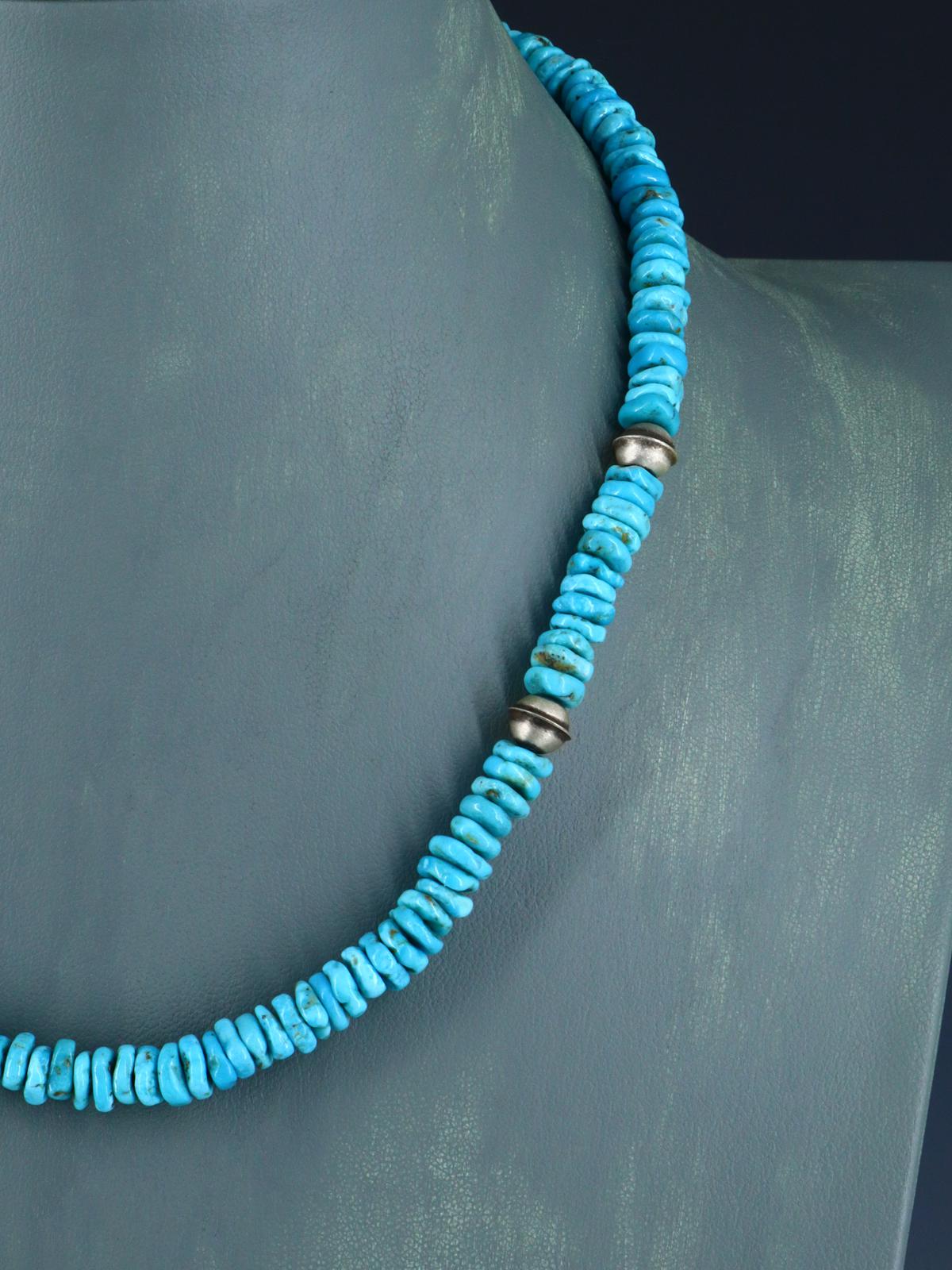 Native American Jewelry Single Strand Turquoise Necklace