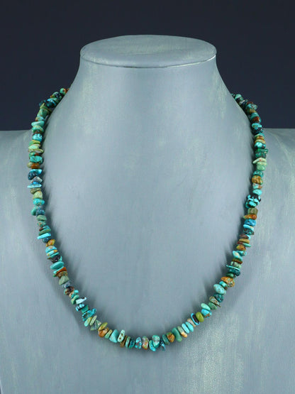 Native American Jewelry Single Strand Turquoise Nugget Necklace