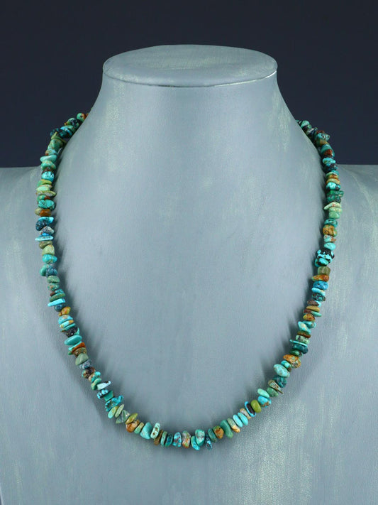 Native American Jewelry Single Strand Turquoise Nugget Necklace