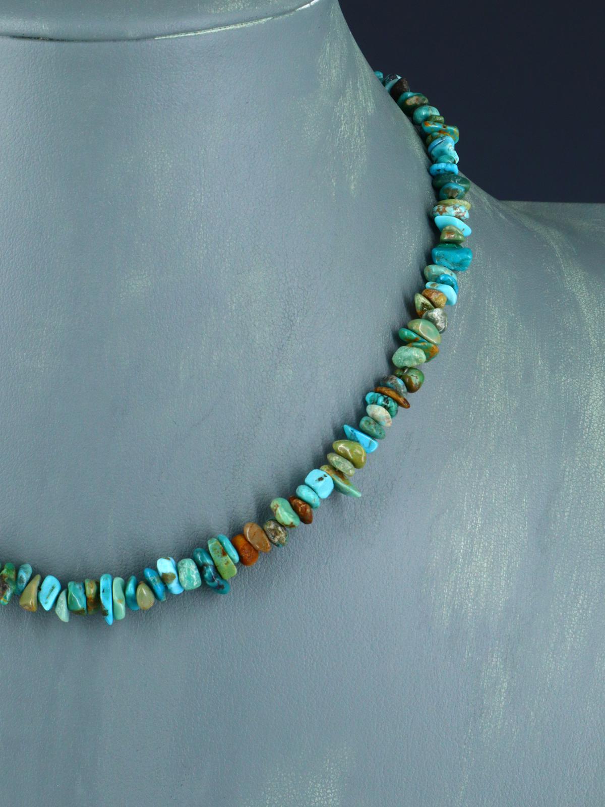 Native American Jewelry Single Strand Turquoise Nugget Necklace