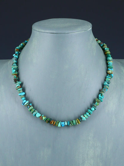 Native American Jewelry Single Strand Turquoise Nugget Necklace
