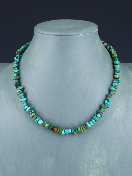 Native American Jewelry Single Strand Turquoise Nugget Necklace