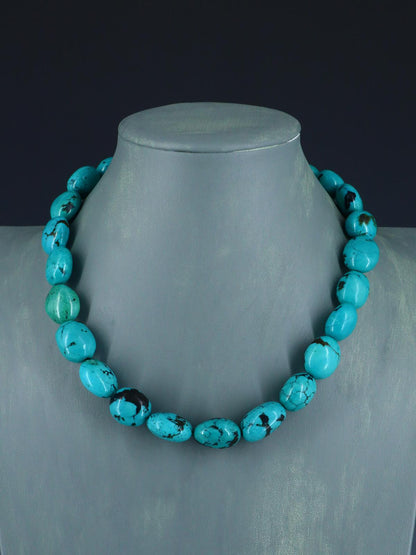 Native American Jewelry Single Strand Turquoise Necklace