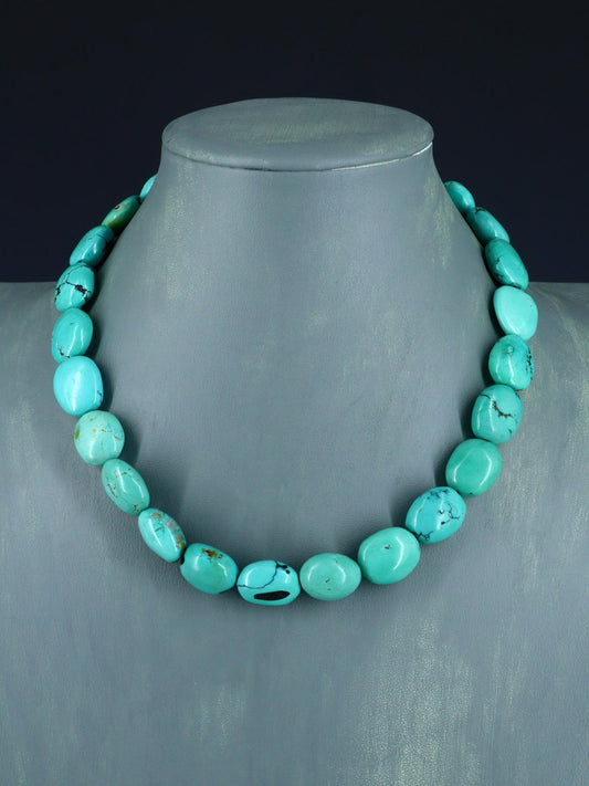 Native American Jewelry Single Strand Turquoise Necklace