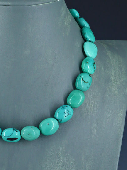 Native American Jewelry Single Strand Turquoise Necklace