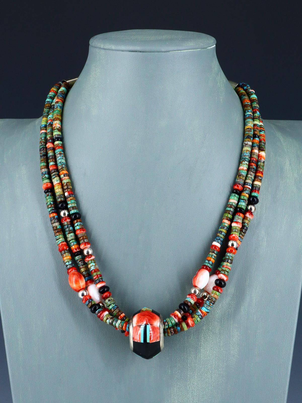 Santo Domingo Spiny Oyster and Turquoise Necklace