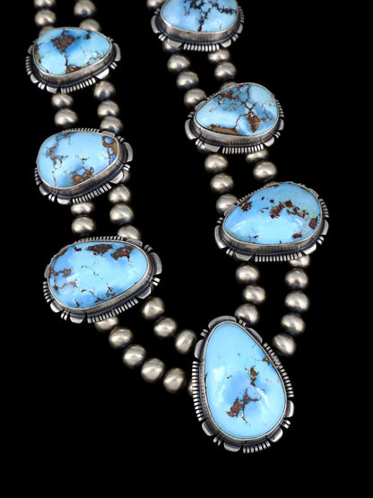 Navajo Jewelry Golden Hill Turquoise Necklace and Earrings Set