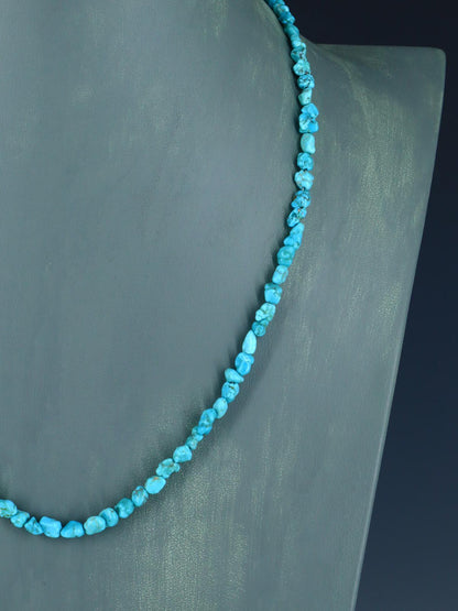 Navajo 21" Single Strand Sleeping Beauty Turquoise Necklace