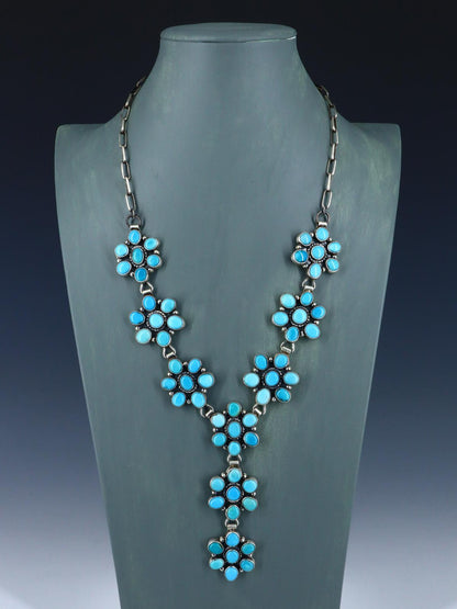 Native American Jewelry Sleeping Beauty Turquoise Lariat Necklace