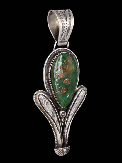 Native American Indian Jewelry Natural Royston Turquoise Pendant - PuebloDirect.com