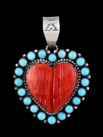 Native American Jewelry Spiny Oyster Heart Pendant